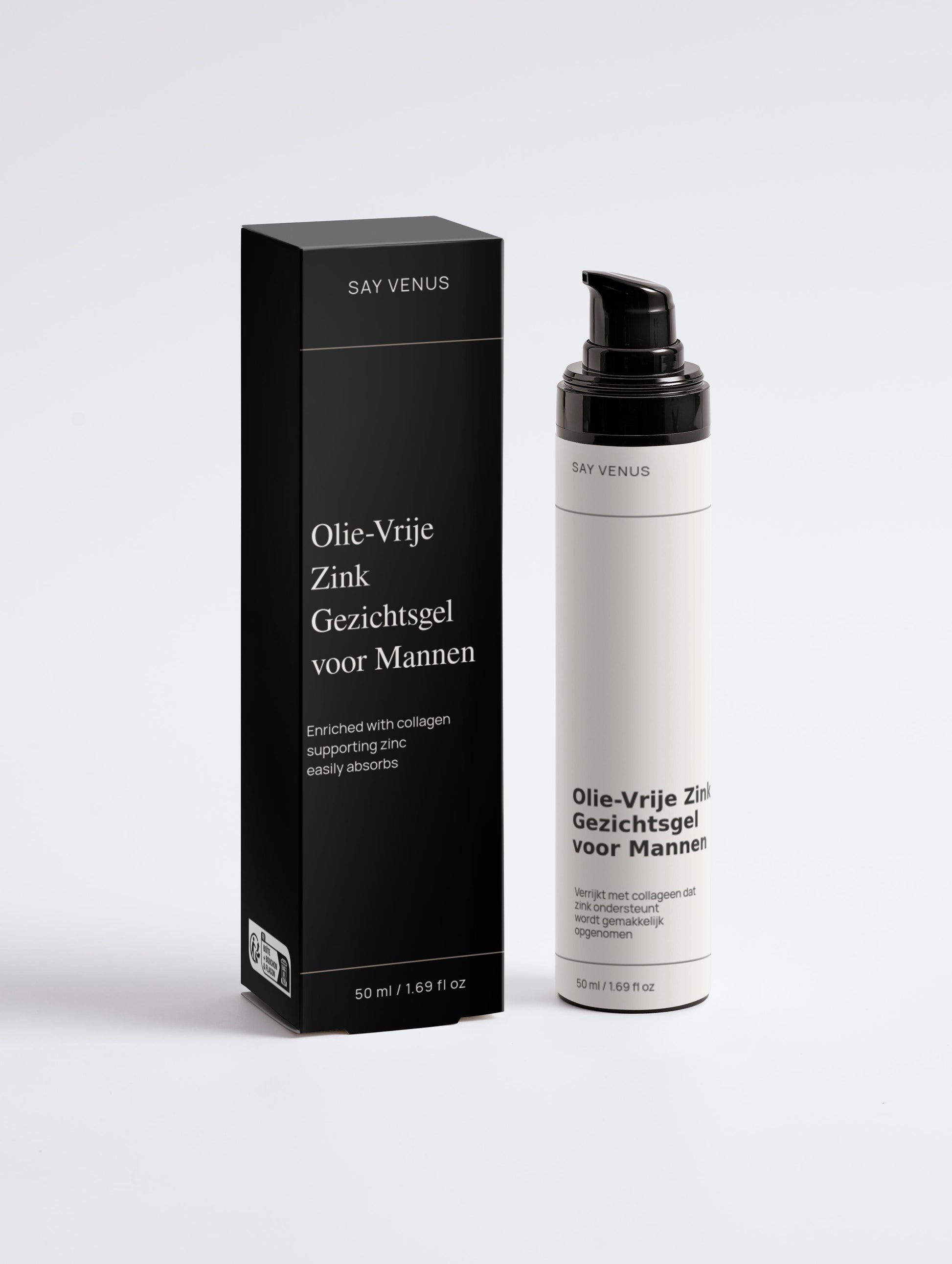 Olie-Vrije Zink Gezichtsgel voor Mannen